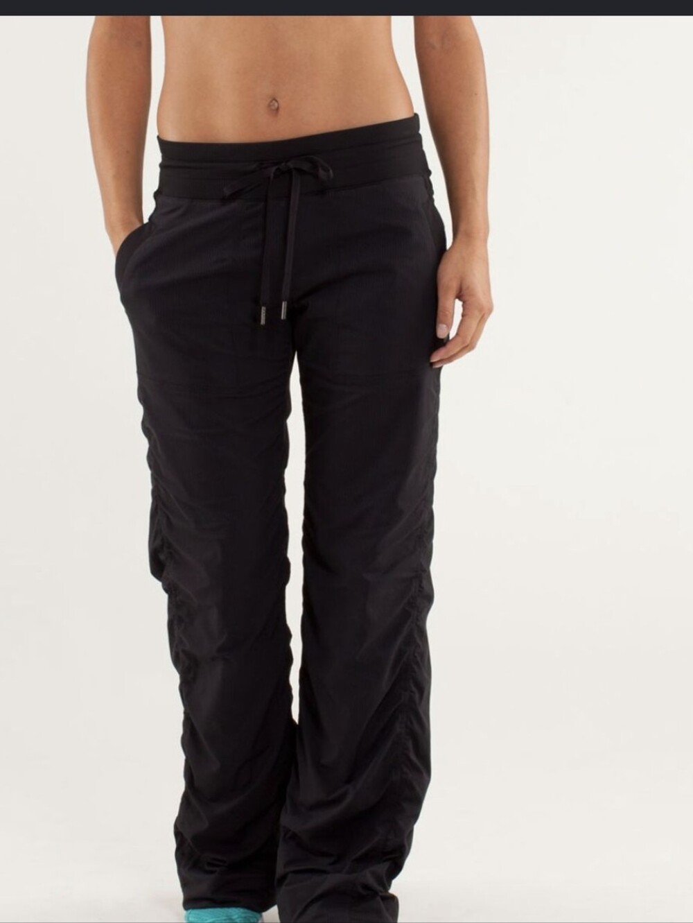 Under Armour Black Drawstring Wide-Leg Track Pants
